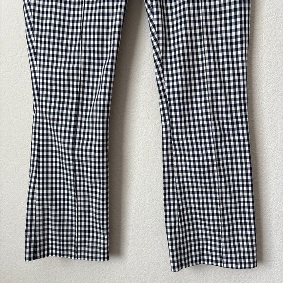 Veronica Beard Tani Gingham High Rise Kick Flare Trouser Pant - Picture 5 of 12